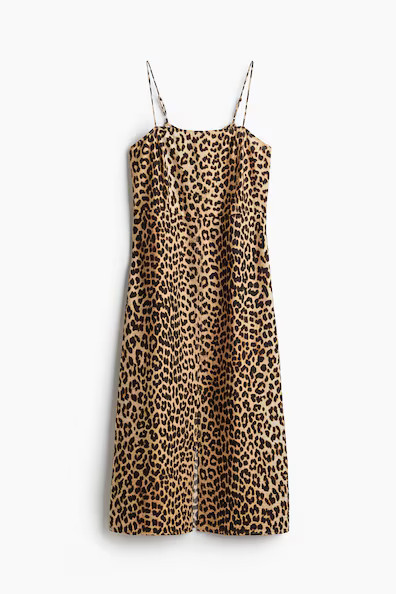 H & M - Tie-Detail Slip Dress - Beige | H&M (US + CA)
