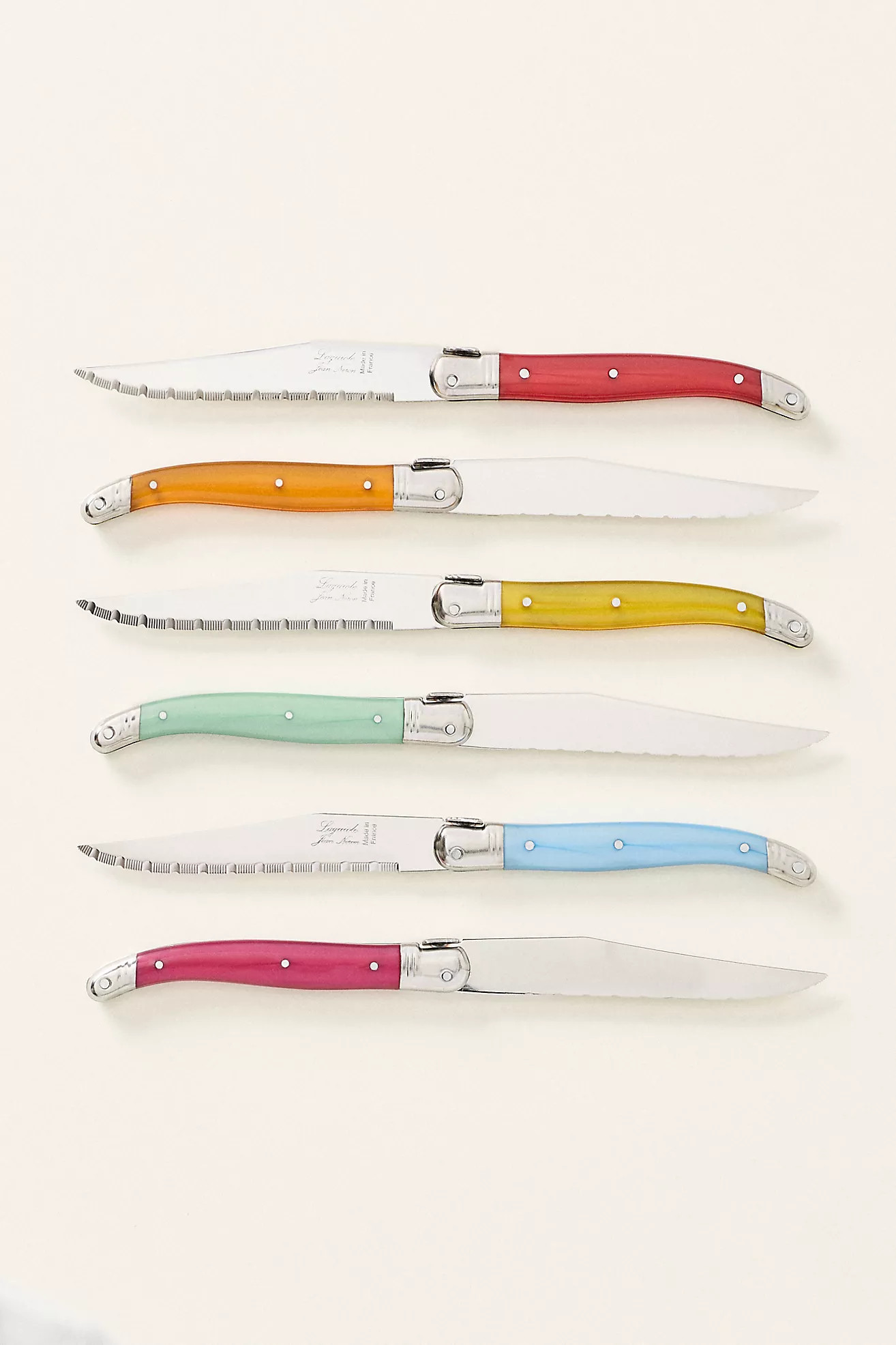 Laguiole Rainbow Steak Knives, Set of 6 | Anthropologie (US)