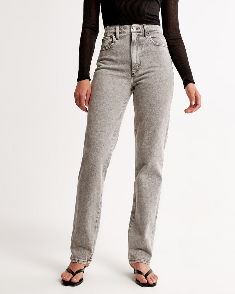 Women's Ultra High Rise 90s Straight Jean | Women's Bottoms | Abercrombie.com | Abercrombie & Fitch (US)