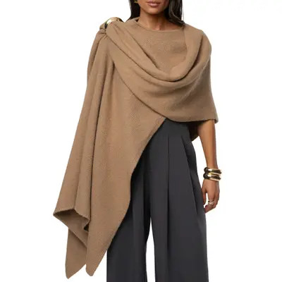 JLUXLABEL Radiance Knit Shawl in Ivory at Nordstrom, Size Large | Nordstrom