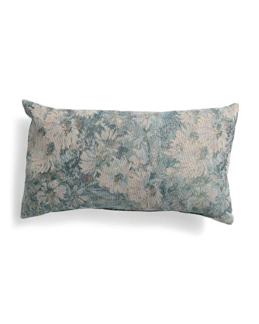 14x24 Fisher Flora Floral Tapestry Lumbar Pillow | TJ Maxx