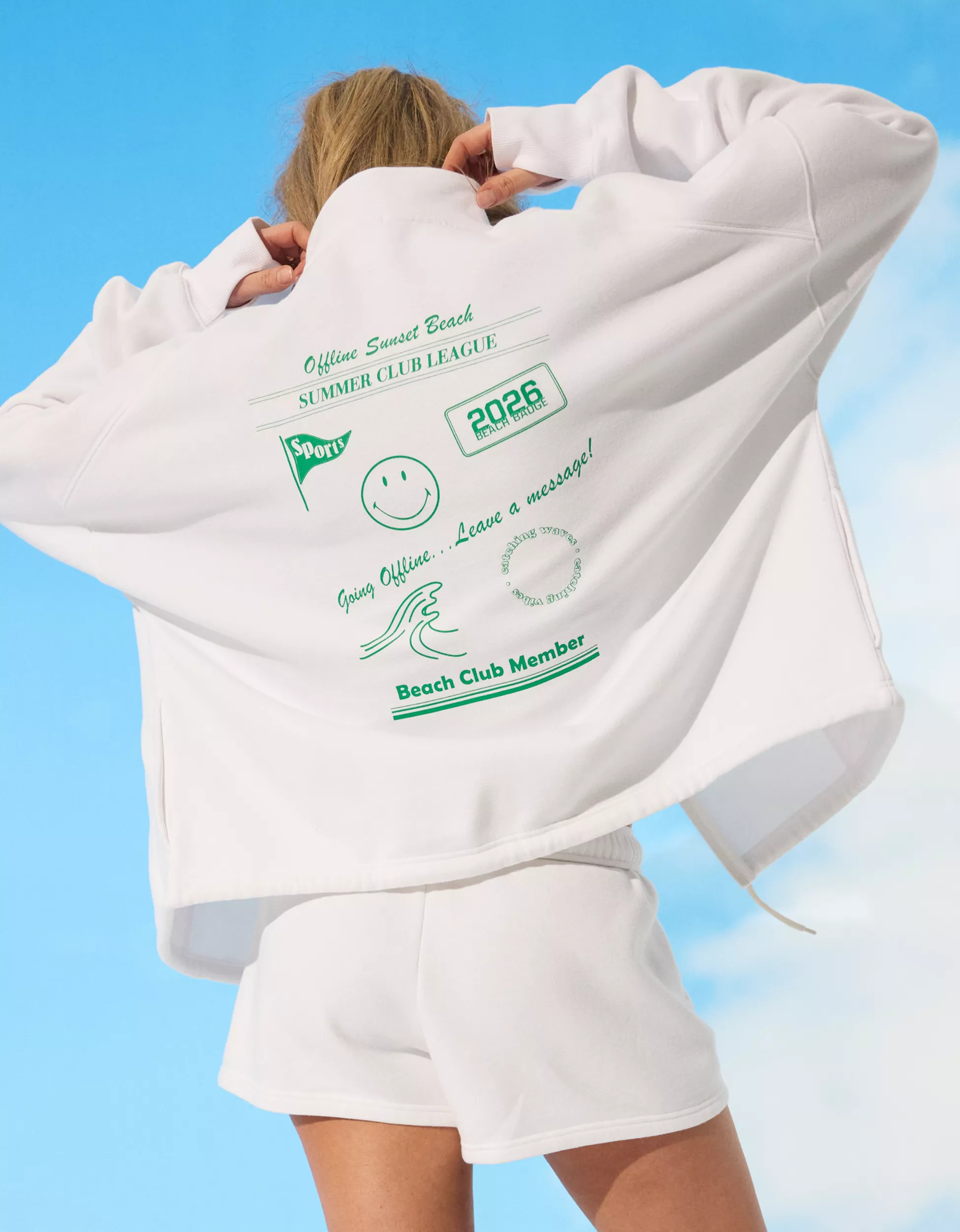 OFFLINE By Aerie | Smiley® Cloud Fleece Seamed Full Zip | Aerie