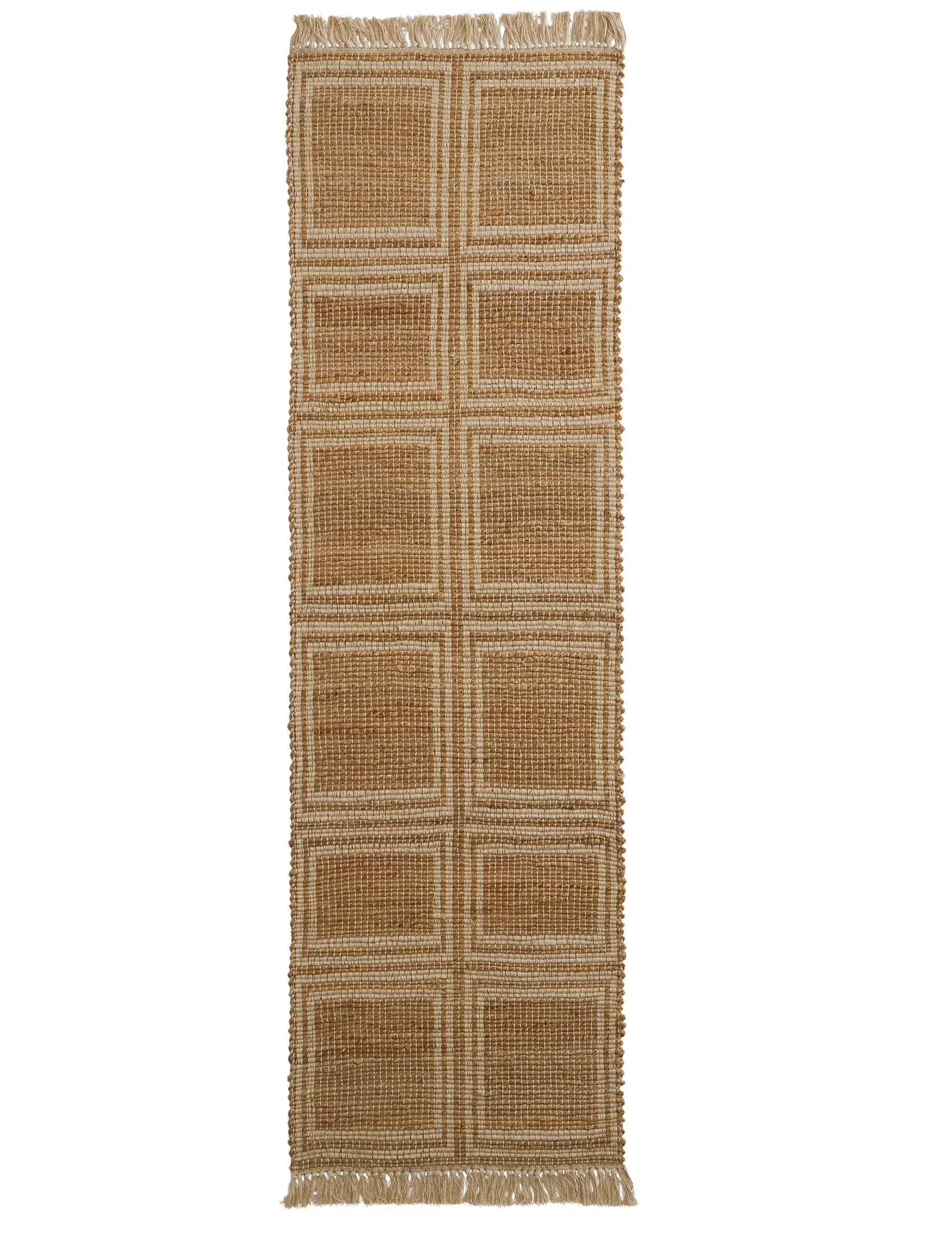 Better Homes & Gardens Ivory & Natural Interlocking Jute 30" x 84" Runner Rug | Walmart (US)