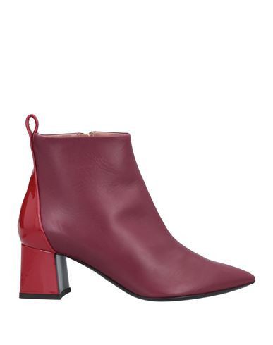 Pollini Woman Ankle boots Burgundy Size 7.5 Leather | YOOX (US)
