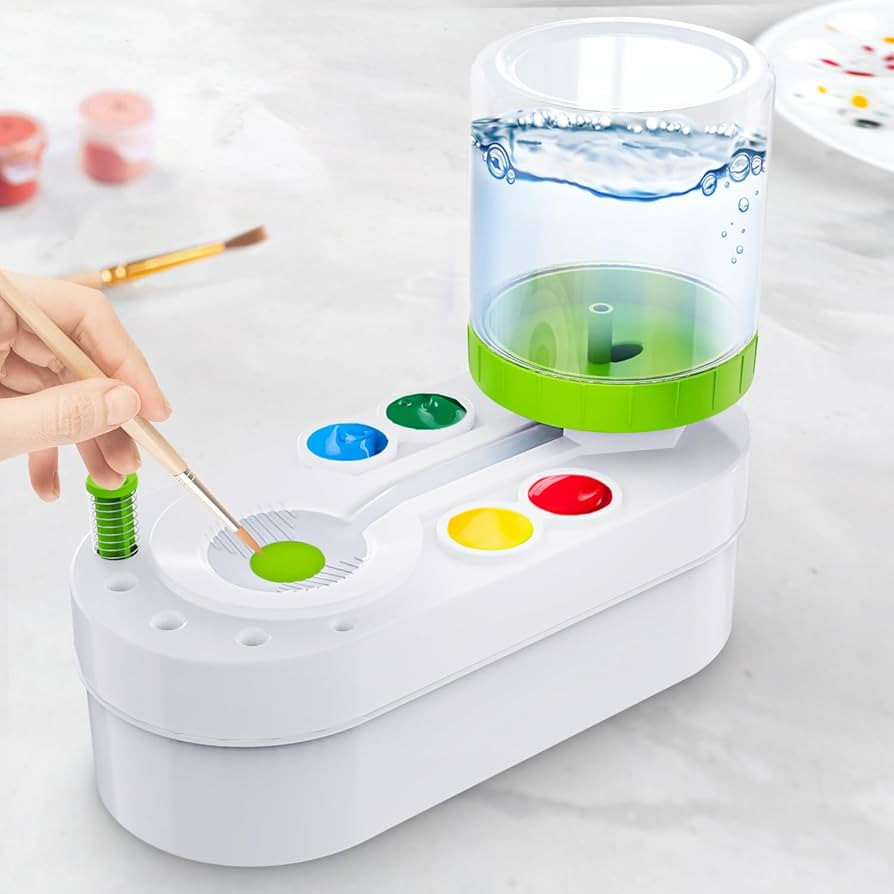 2024 Upgraded Paint Brush Cleaner Brush Rinser: Paintbrush Cleaners Painting Station Paint Brush ... | Amazon (US)