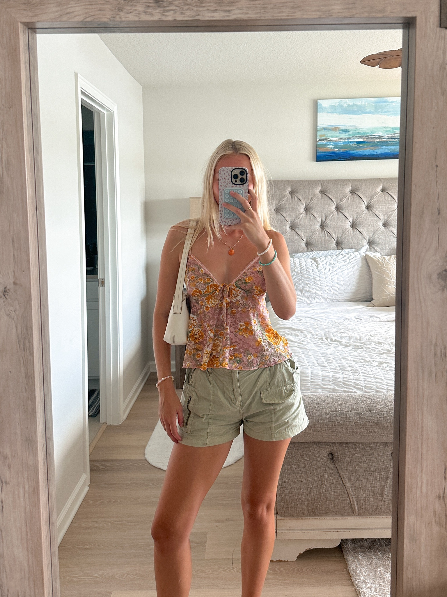 my outfit today! I’ve been obsessed with this tank, super flattering and love the print!🌸wearing size small! Code: HILLARY 

wearing size small in the shorts 

#LTKFindsUnder50 #LTKSeasonal #LTKBacktoSchool