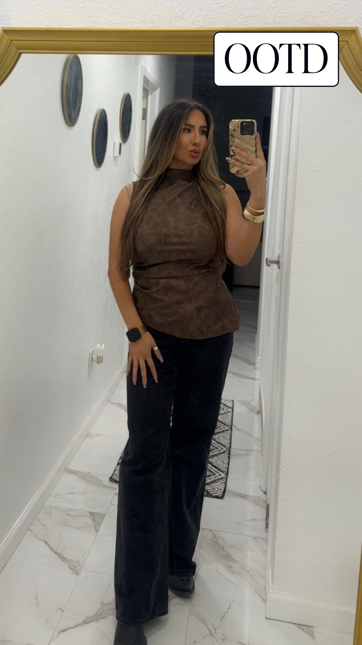 Fall outfits. Browns. Brown & black outfit. 
Gold jewelry. Beauty. Size medium. Hair care  🍂

#LTKBeauty #LTKHoliday #LTKSeasonal