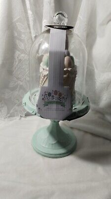 NEW Bunny Blvd Green EASTER CLOCHE glass dome Pedestal Faux cake macaroons egg  | eBay | eBay US
