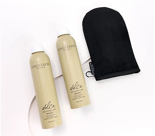 Dolce Glow Dolce Bronze Self-Tanning Spray Mist Duo with Mitt - QVC.com | QVC