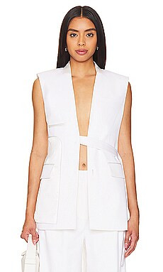 Leroy Pleated Wide Leg Pant in Ivory | Revolve Clothing (Global)