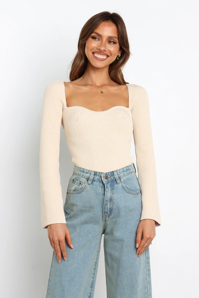 Aquerelle Knit Sweater - Beige | Petal & Pup (US)