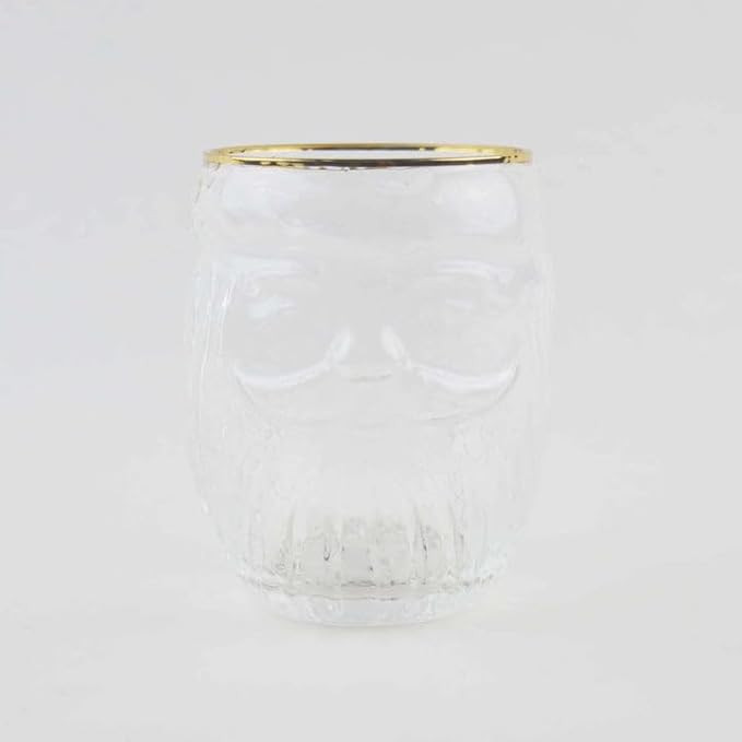 8 Oak Lane Clear & Gold Rim Santa Claus Glass Drinking Glass (One) Christmas Holiday | Amazon (US)