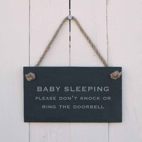 Hanging Sign 'baby Sleeping Please Don't Knock or Ring - Etsy | Etsy (US)