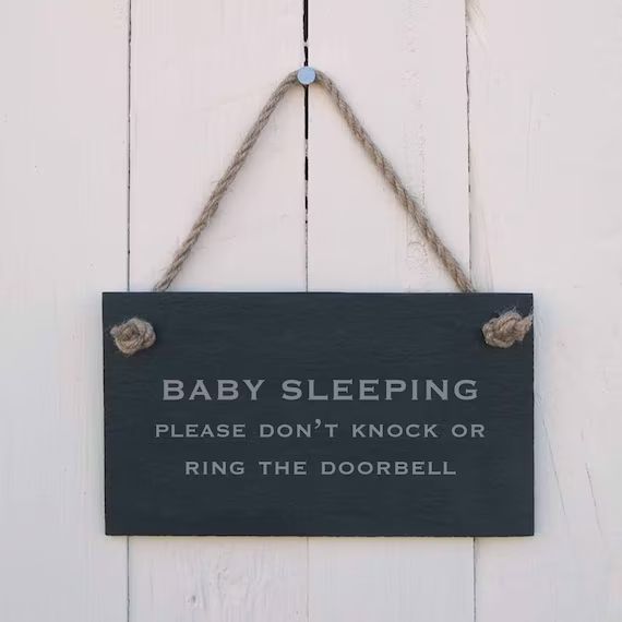 Hanging Sign 'baby Sleeping Please Don't Knock or Ring - Etsy | Etsy (US)
