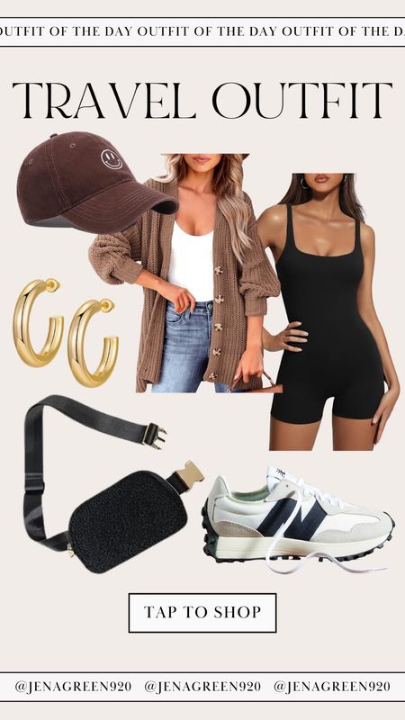 Travel Outfit | Outfit of the Day | Fall Outfits | Fall Fashion | Romper | Onesie | New Balance Sneakers | Sherpa Belt Bag 

#LTKfindsunder50 #LTKfindsunder100 #LTKtravel