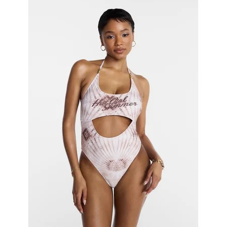 Hot Girl Summer by Megan Thee Stallion Women's and Women's Plus Hot Girl Summer Cutout One-Piece Swimsuit, Sizes XS-3X | Walmart (US)