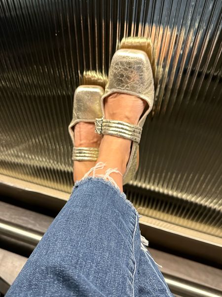 Have these in black and this gold color. They are SO comfortable and apparently very on trend. TTS 

#LTKShoeCrush #LTKStyleTip