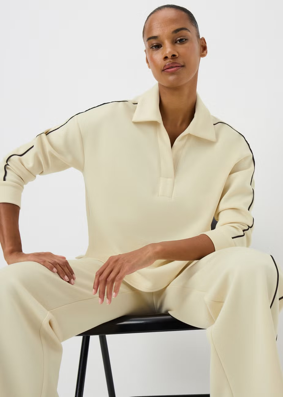 Cream Scuba Rugby Collar Co Ord Top | Matalan (UK)