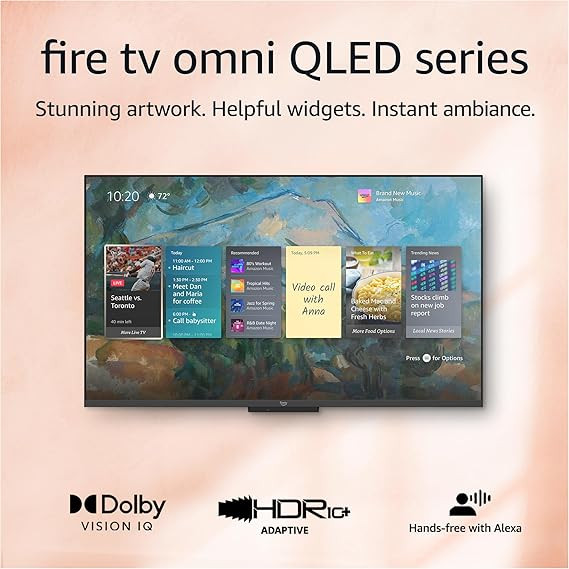 Amazon Fire TV 43" Omni QLED Series 4K UHD smart TV, Dolby Vision IQ, Fire TV Ambient Experience,... | Amazon (US)