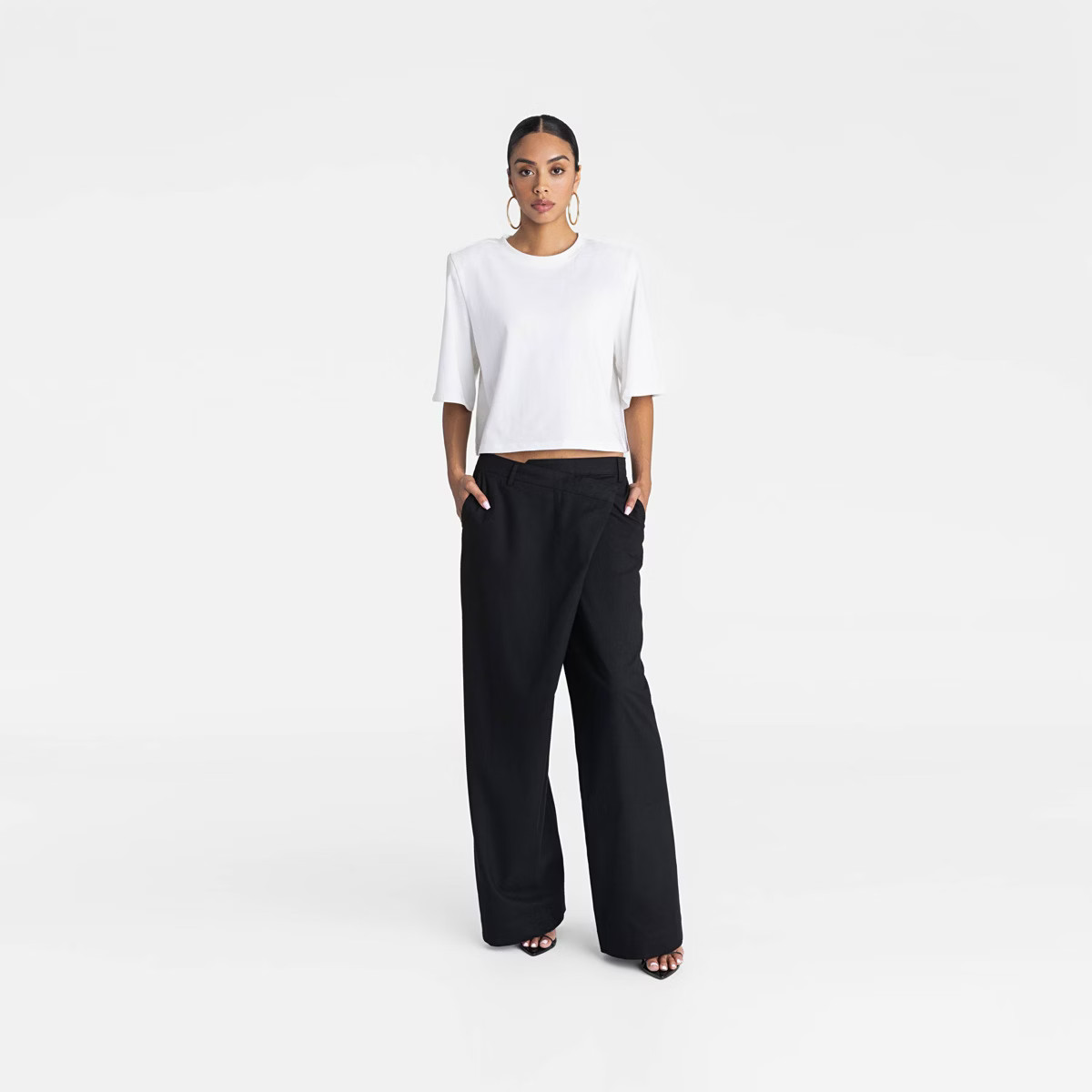 KBB by KAHLANA Women's Mid-Rise Straight Leg 'The Classic Trouser' - Black | Target