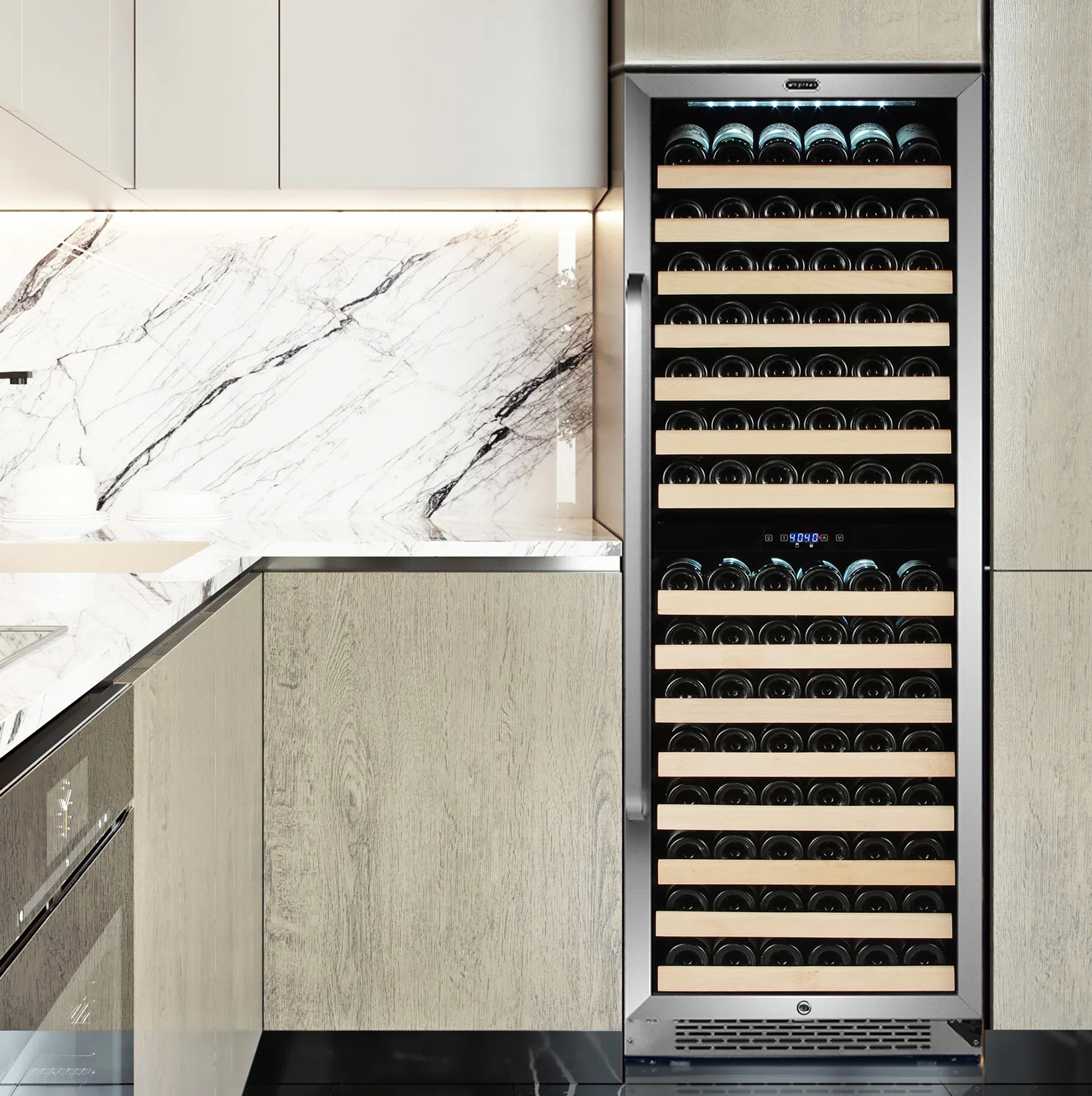 Whynter 164 Bottle Dual Zone Built-In Wine Refrigerator & Reviews | Wayfair | Wayfair North America