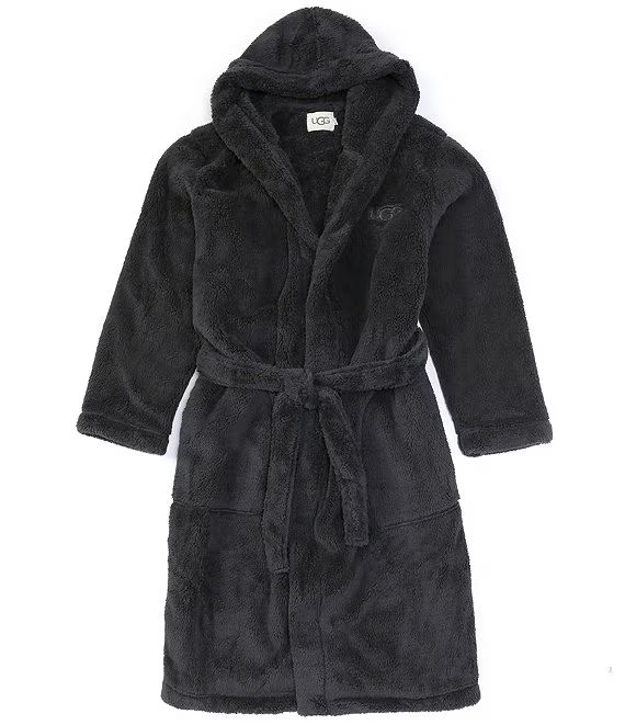 UGG® Loungewear Beckett Long-Sleeve Faux-Sherpa Hooded Robe | Dillard's