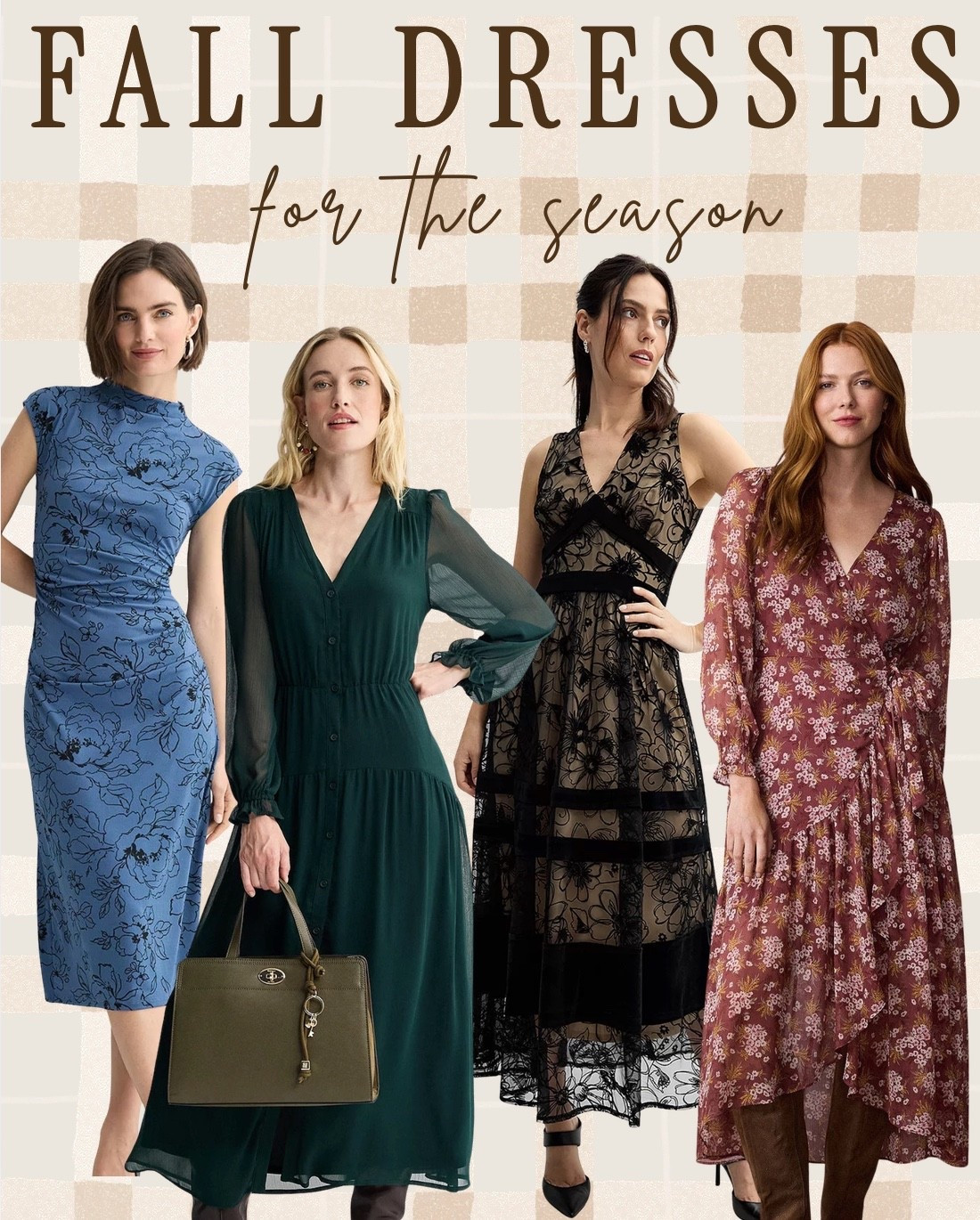 A little fall dress inspiration for your feed 🍂✨ I’m loving these rich colors and feminine details. So pretty dressed up with heels or paired with boots! #kohls #kohlspartner #kohlsfinds @Kohl's