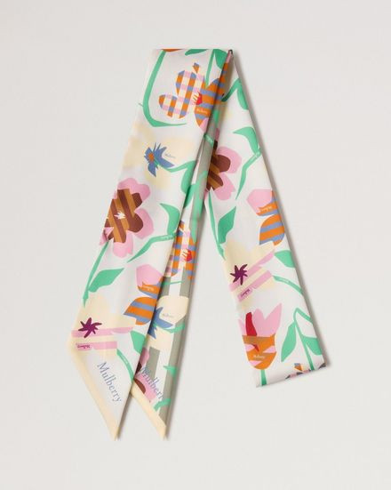 Skinny Scarf - Graphic Floral | MULBERRY