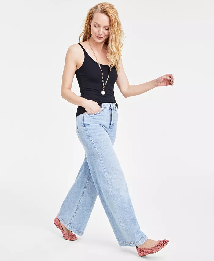 Women's Ribbed Scoop-Neck Tank Top, Created for Macy's | Macy's