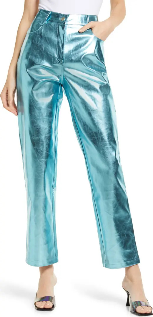 Shiny Straight Leg Pants | Nordstrom