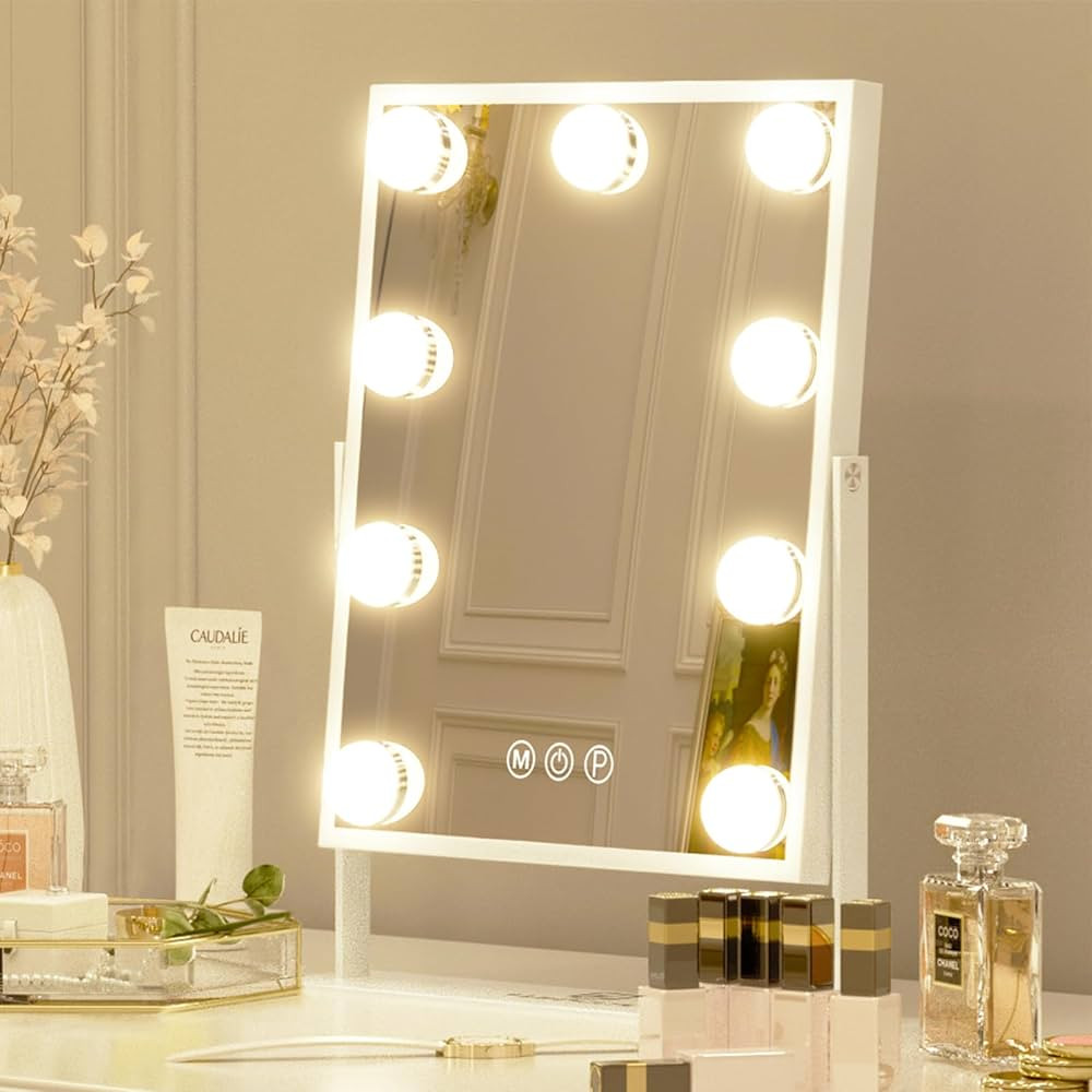 FENCHILIN Vanity Mirror with Lights Lighted Makeup Mirror Makeup Vanity Mirror Smart Touch Contro... | Amazon (US)