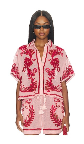 Pink Blouse in Arabesc Light Pink | Revolve Clothing (Global)