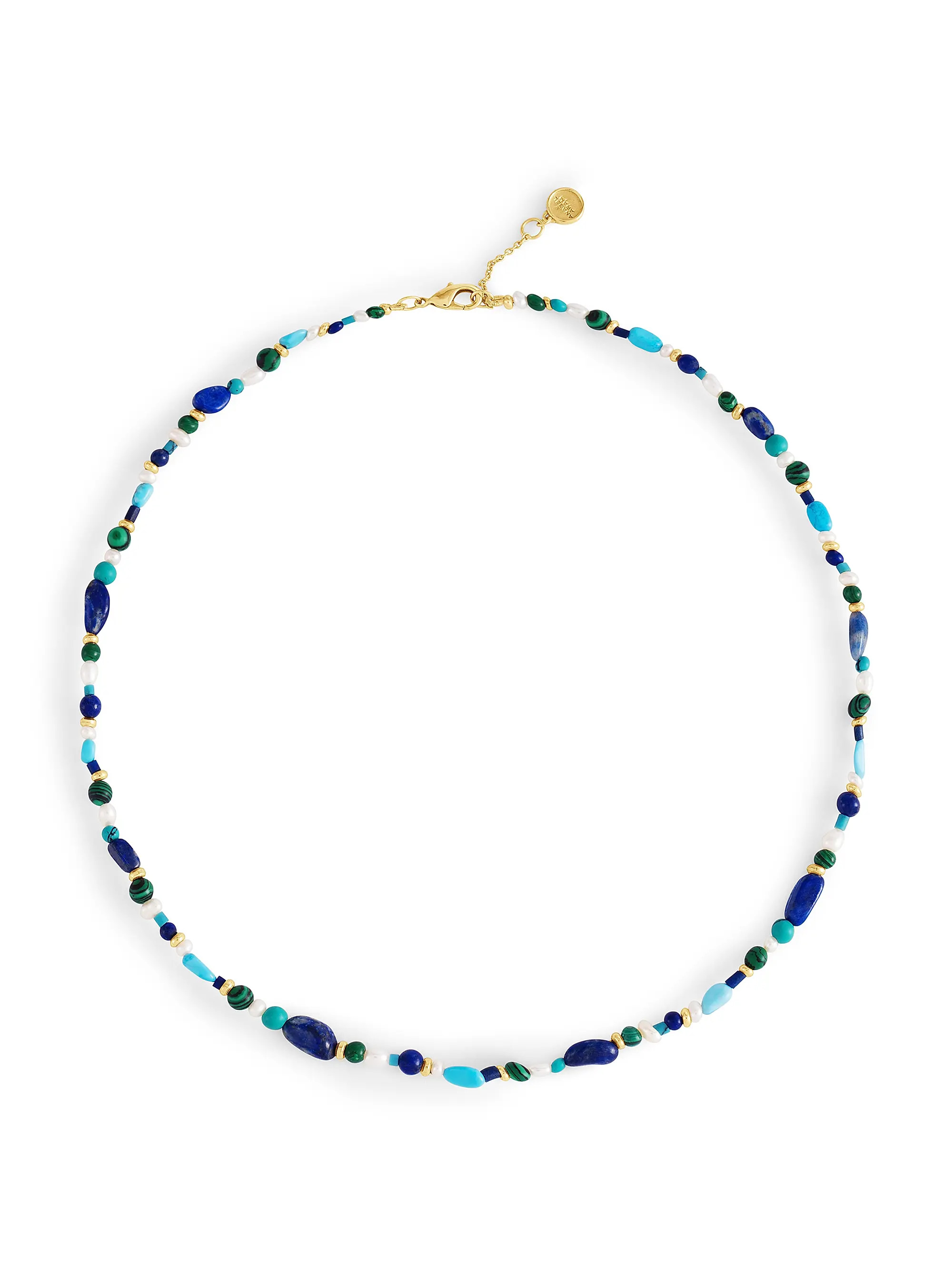 Anabel Aram Milos 18K-Gold-Plated &amp; Natural Stone Beaded Necklace | Saks Fifth Avenue | Saks Fifth Avenue