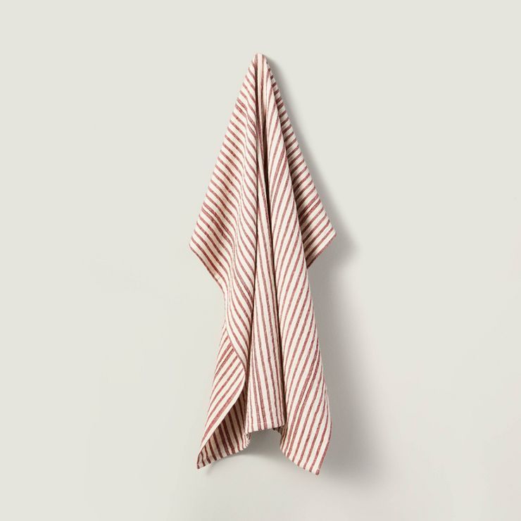 Ticking Stripe Flour Sack Kitchen Towel Red/Natural - Hearth &#38; Hand&#8482; with Magnolia | Target