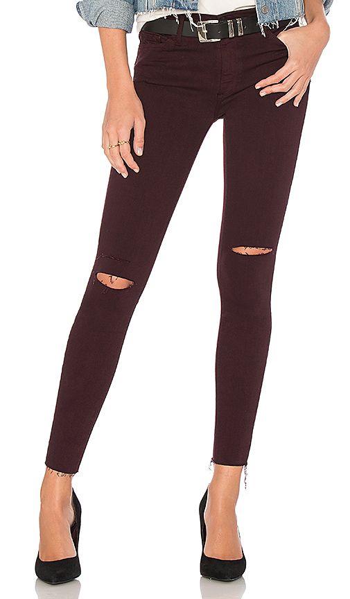 Black Orchid Noah Skinny Jean in Wine. - size 24 (also in 25,26,27,28,29) | Revolve Clothing
