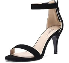 Women's 3 Inch Kitten Heels Stiletto Heels for Women Dressy Open Toe Heels Ankle Strap Heeled San... | Amazon (US)