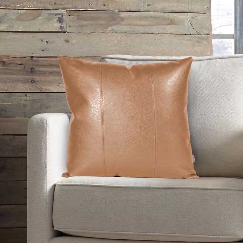 Winterport Faux leather Throw Pillow | Wayfair North America