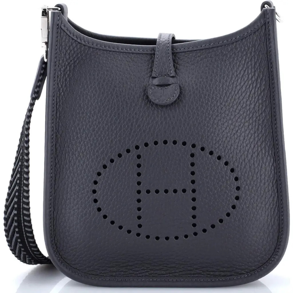 Pre-Owned Hermes Evelyne Bag Gen III Clemence TPM in Gris Misty at Nordstrom, Size X-Small | Nordstrom