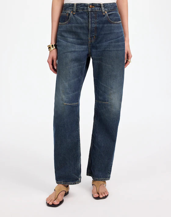 The Petite Darted Barrel-Leg Jean | Madewell