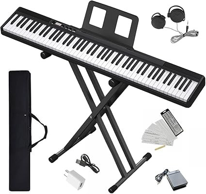 Longeye Piano Keyboard 88 Keys Compact Digital Piano for Beginners with Full Size Semi Weighted K... | Amazon (US)