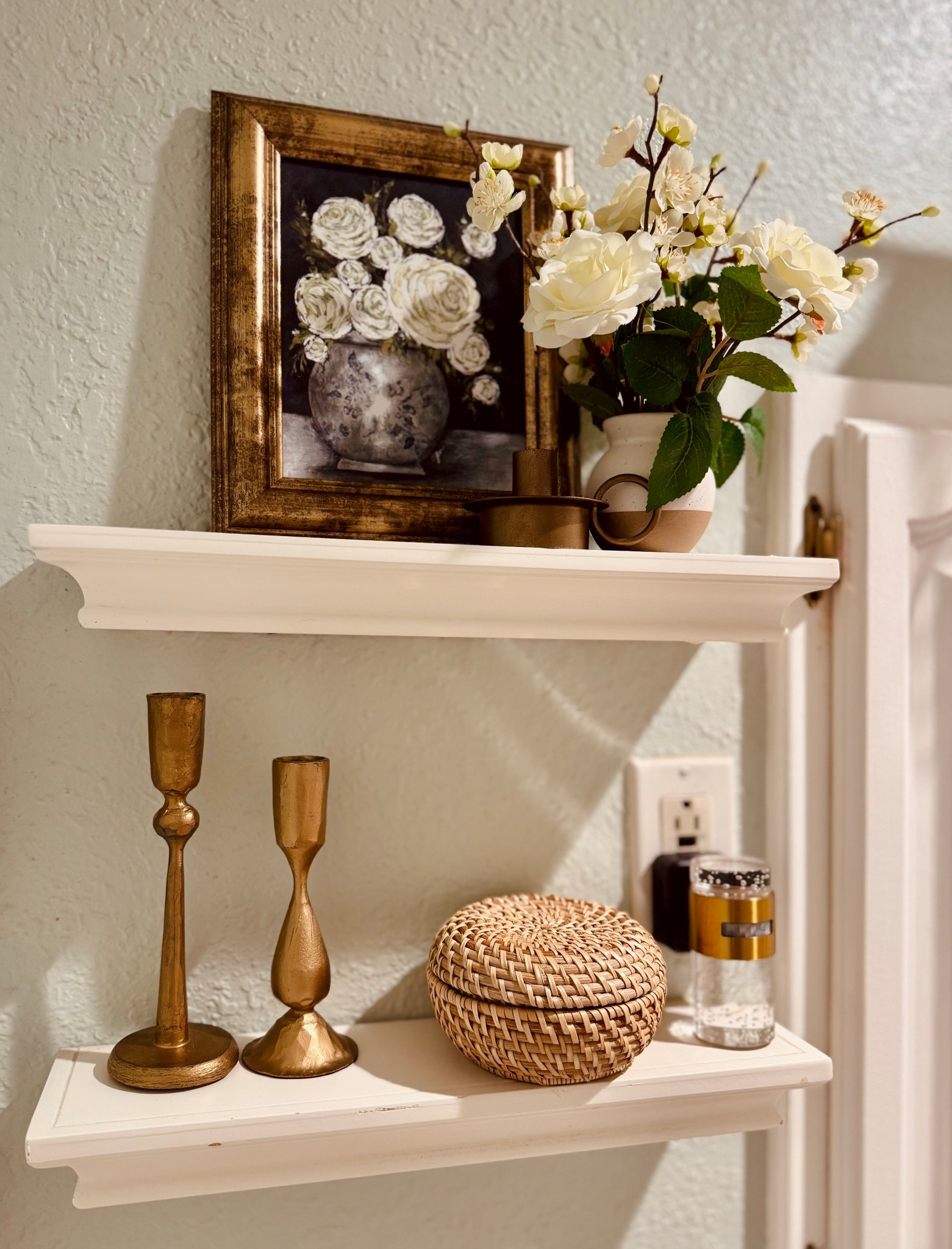 Bathroom shelf styling update 

Bathroom styling | shelf styling 

#LTKHome #LTKU #LTKSeasonal