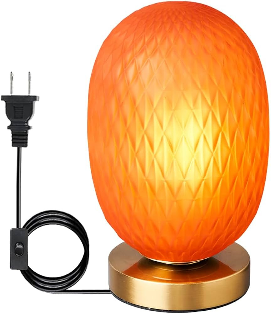 Modern Globe Glass Table Lamp Mid-Century Industrial Dimmable Touch Control Desk Lights 3 Brightn... | Amazon (US)