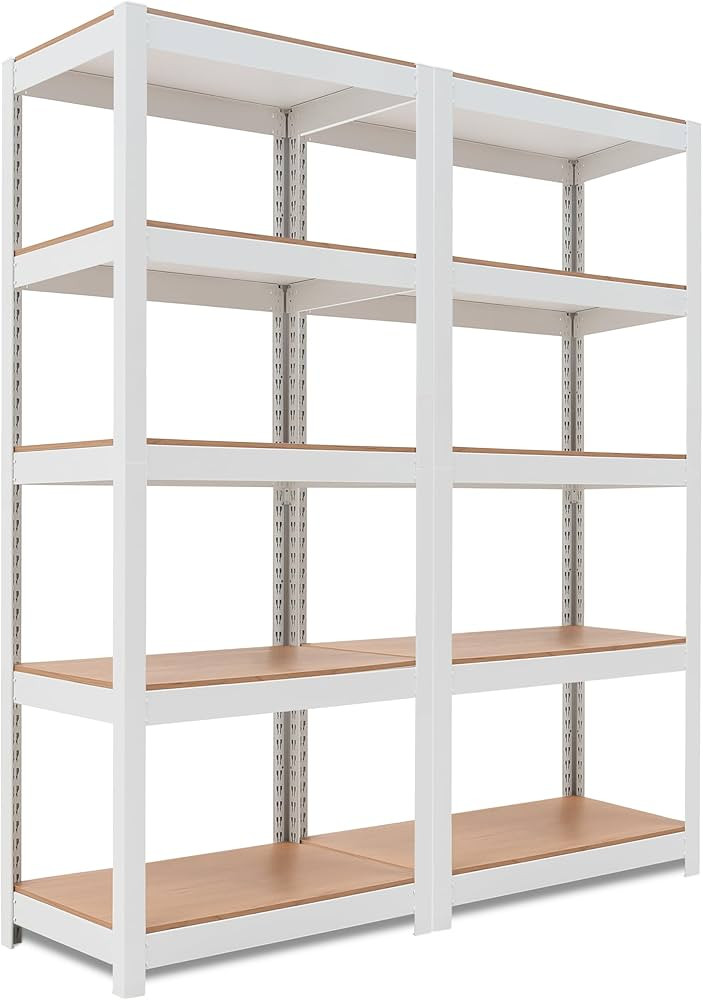 HOMEDANT House 5 Tier Laminated Metal Shelving Unit Adjustable Storage Utility Rack Heavy Duty Sh... | Amazon (US)