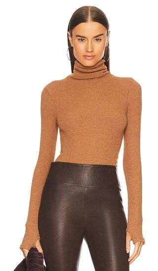 Sweater Knit Long Sleeve Turtleneck in Amber | Revolve Clothing (Global)