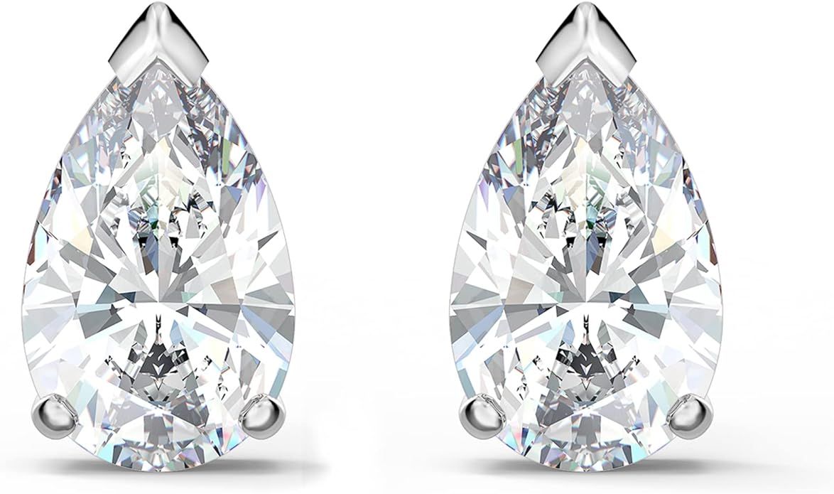 Swarovski Attract Pear Jewelry Collection, Rhodium Finish, Clear Crystals | Amazon (US)