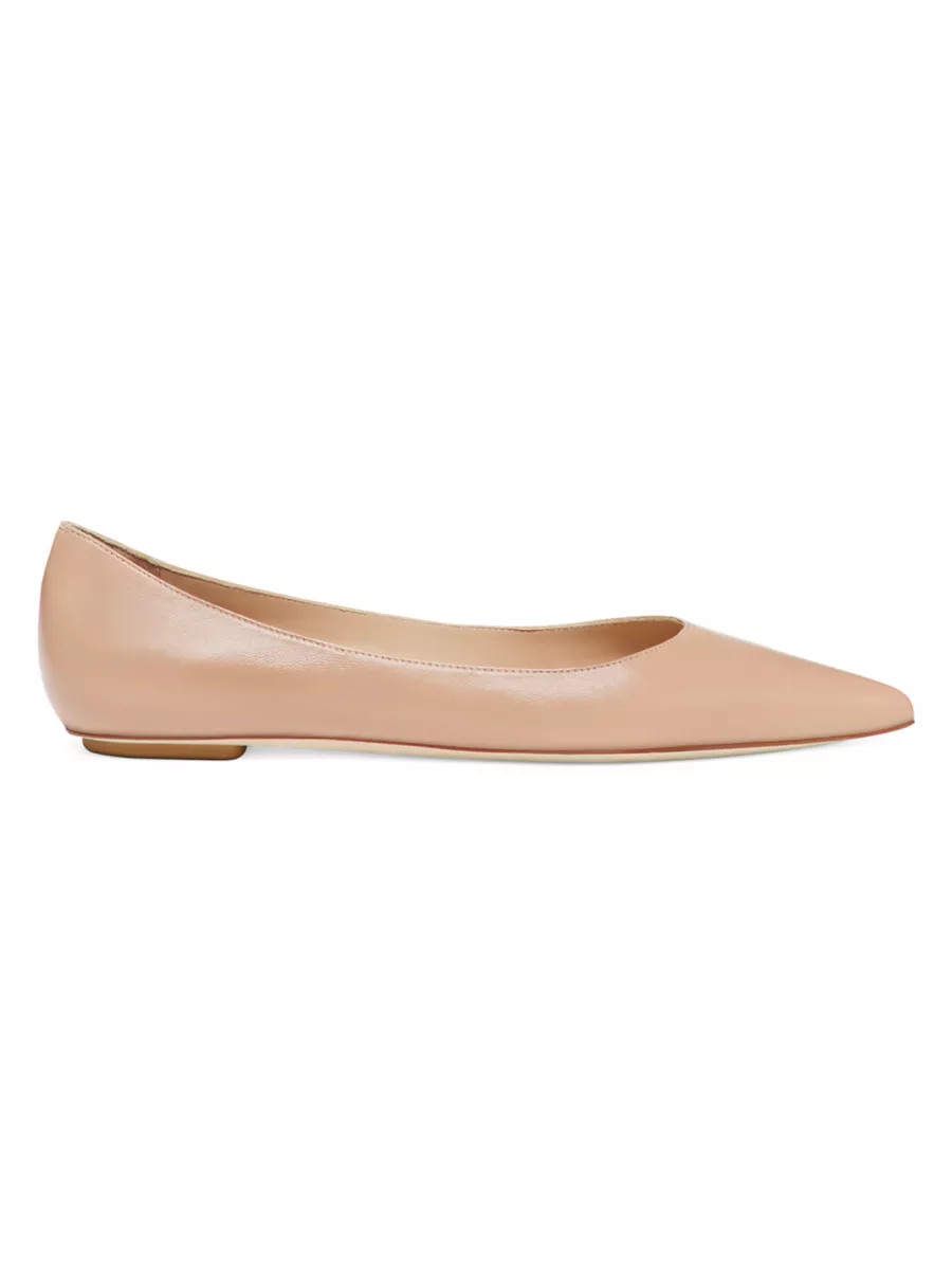 Emilia Pointed-Toe Leather Ballet Flats | Saks Fifth Avenue