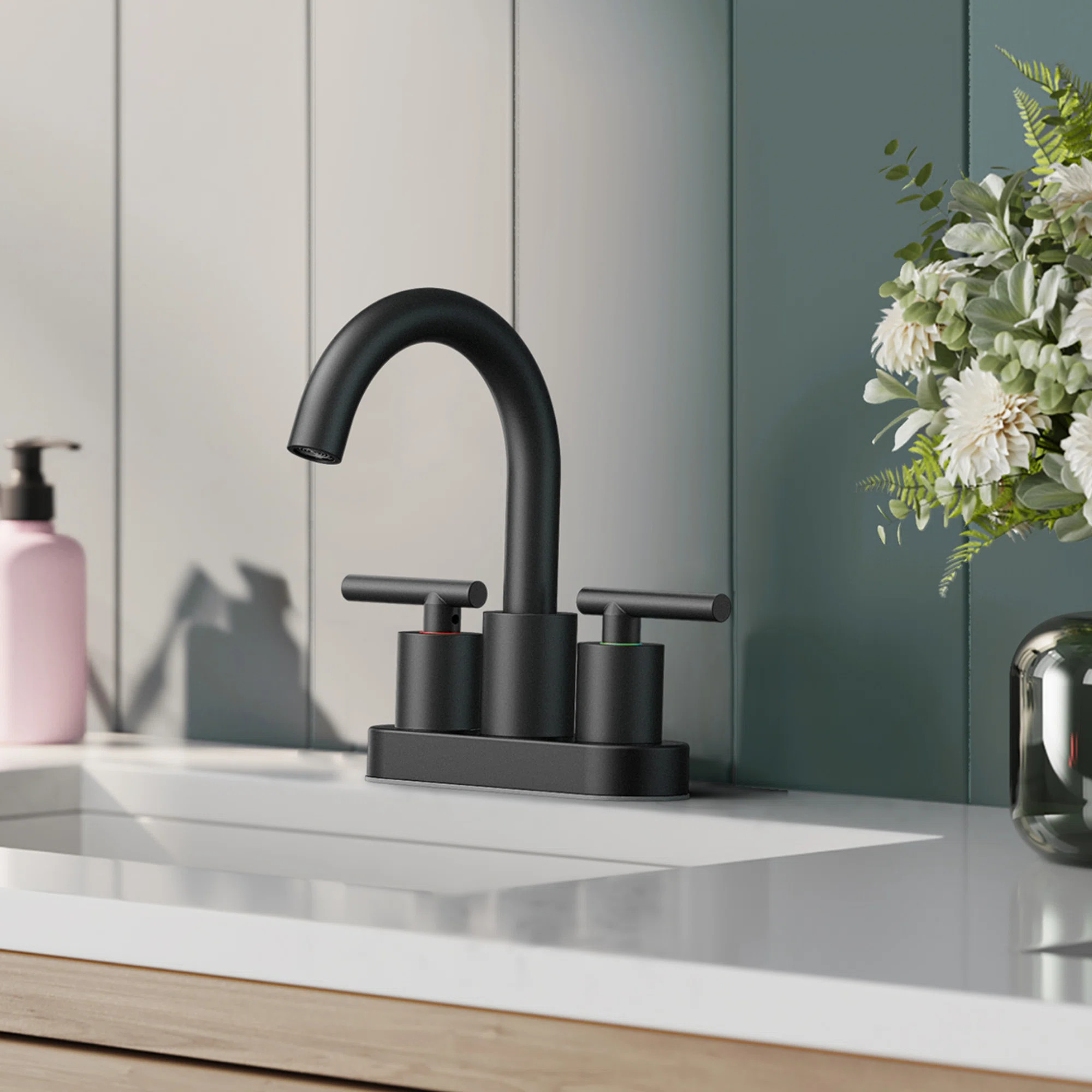 Celestine Centerset Bathroom Faucet with Drain Assembly, 2-handle Bathroom Sink Faucet WB-39035B | Wayfair North America