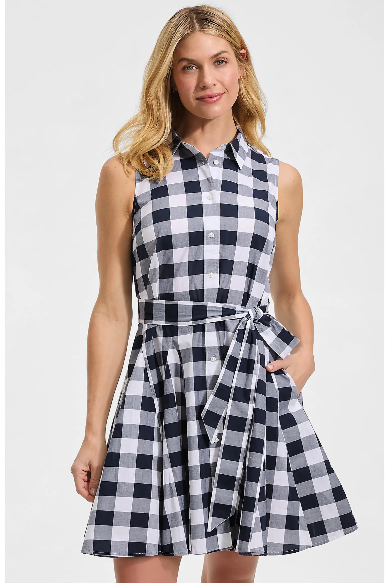 Poplin Button Front Dress with Godets (Women) | Nordstrom | Nordstrom