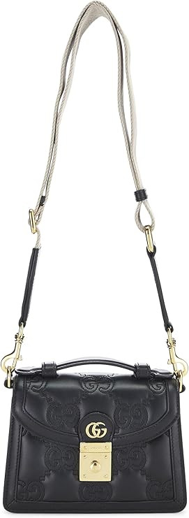 Amazon.com: Gucci, Pre-Loved Black GG Matelassé Leather Top Handle Small, Black : Luxury Stores | Amazon (US)