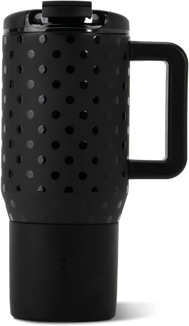 HydroJug Polka Dot Coffee Traveler 20oz Ceramic-Lined Mug, Noire Satin | Amazon (US)